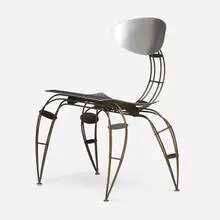 David Provan, Padma chair, 1996, stainless steel, patinated steel