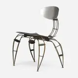 David Provan, Padma chair, 1996, stainless steel, patinated steel