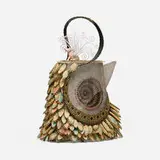Lindsay Ketterer Gates, Teapot #3, c. 2010, mesh, wire, glass beads, found object, printed paper on wood
