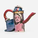 Erik Gronborg, Teapot with Marilyn Monroe, c. 1980, glazed earthenware