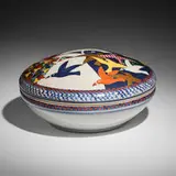 Ralph Bacerra, Covered bowl, c. 1990, glazed porcelain