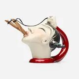 Patti Warashina, Girl with Slingshot teapot, 1994, porcelain, underglaze, glaze, rubber