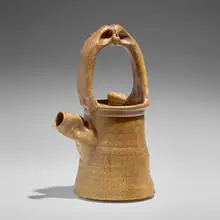 Teapot by Ken Ferguson, c. 1980, glazed stoneware, sold Apr 2025