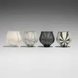Peter Pincus, Cups, set of four, c. 2017, colored porcelain, colored slip
