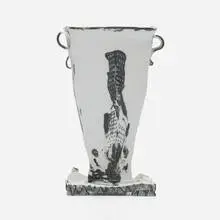 Edward Eberle, 702 Vase, c. 1990, porcelain, terra sigillata and sgrafitto decoration