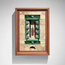 Stephen Mark Paulsen, Untitled, 1991, buckeye burl, rosewood, ebony, gold leaf, painted wood