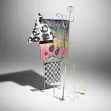 Daniel Weil, Cambalache radio from 100 Objects Mirrors of Silenced Time, 1982, plastic, lacquered steel, fabric, radio components