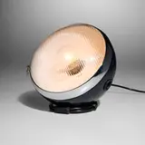 Bowling table lamp by Cesare Leonardi and Franca Stagi, 1969, lacquered metal, chrome-plated metal, molded glass, sold Jan 2026