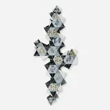 C. Jeré, Prismatic wall sculpture, 1970, polished steel, resin