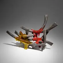 Claire Falkenstein, Untitled (Fusion), brazed copper and fused glass