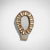 Les Argonautes, Wall-hanging mirror, c. 1965, glazed earthenware, mirrored glass