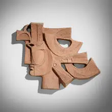 Jean Derval, Wall sculpture, c. 1955, terracotta