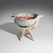 Jean Derval, Footed bowl, c. 1950, glazed earthenware
