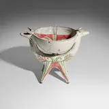 Jean Derval, Footed bowl, c. 1950, glazed earthenware