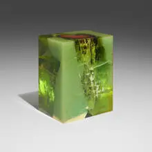 Studio Nucleo, Stone Fossil, Jade I, 2014, epoxy resin, pigment, wood