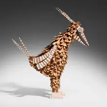 John Maloof, Bird no. 2, 2021, carved and painted wood