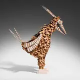 John Maloof, Bird no. 2, 2021, carved and painted wood