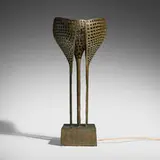 Lucio Lanzarini, Sculptural lamp, c. 1960, cast bronze
