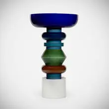 Esmeralda totem by Ettore Sottsass, 1994, glazed porcelain, sold Dec 2025