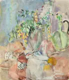 Oskar Moll, Goldregen mit Flieder, Um 1940, Aquarell und Gouache auf Velin
