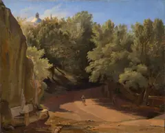 Französisch, 1825, Ariccia, 1825, Öl auf Papier, auf Karton aufgezogen