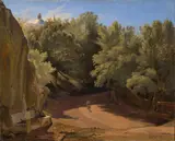 Französisch, 1825, Ariccia, 1825, Öl auf Papier, auf Karton aufgezogen