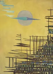 Alexander Camaro, Hölzerne Pagode, 1951, Öl auf Leinwand