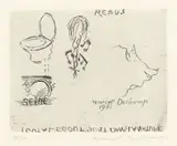 Marcel Duchamp, Rebus, 1961, Radierung auf Velin