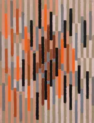 Ohne Titel by Adolf Fleischmann, 1960, Gouache auf braunem Papier, sold Jun 2016