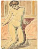 Weiblicher Akt by Christian Rohlfs, 1909, Aquarell auf Papier, sold Jun 2016