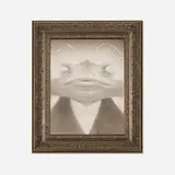 Travis Louie, Lester the Mystery Amphibian, 2009, acrylic on illustration board in artist's frame