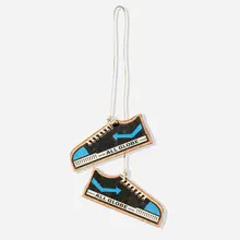 Skewville, All Globe sneakers, 2004, screenprint in colors on wood