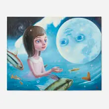 Ana Bagayan, Fallen Moon, 2014, oil on canvas