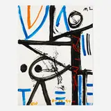 Untitled by Emerson Woelffer, 1994, acrylic and oil on canvas, sold Aug 2024