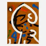 Untitled by Emerson Woelffer, 1992, oil on canvas, sold Aug 2024