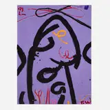 Untitled by Emerson Woelffer, 1996, oil and acrylic on canvas, sold Aug 2024