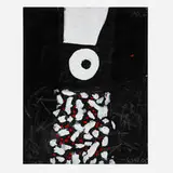 Untitled by Emerson Woelffer, 1996, acrylic and oil on canvas, sold Aug 2024