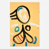 Untitled (from the Picasso series) by Emerson Woelffer, 1993, oil and acrylic on canvas, sold Aug 2024