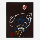 Untitled by Emerson Woelffer, 1989, oil stick and collage on paper, sold Aug 2024