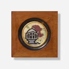 Richard Blow, Untitled (Knight), 1961, hand-cut hardstone inlay in artist's frame