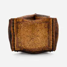 Michelle Holzapfel, Damask Vessel, 2002, basswood, waxed linen thread