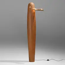 Jonathan Bonner, Duck floor lamp, c. 1990, patinated copper, bronze, plastic