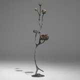 James Bearden, Urchin Growth lidded box, 2022, torch-cut steel with metallic wash and melt-coated bronze