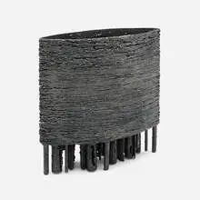 Trojan vessel by James Bearden, 2023, plasma-carved steel with metallic wash, sold Jan 2025