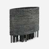 James Bearden, Trojan vessel, 2023, plasma-carved steel with metallic wash
