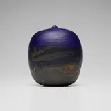 Closed Form (with rattle) by Toshiko Takaezu, c. 1985, glazed earthenware, sold Jan 2025