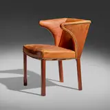 Frits Henningsen, Armchair, c. 1933, leather, brass, rosewood