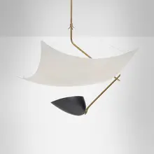 Angelo Lelii, Ceiling lamp, 1954, brass, enameled aluminum