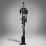 James Bearden, Outdoor Cathedral sculpture, 2023, plasma-carved steel with metallic polywash finish