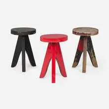 Richard E. Filipowski, Prototype work stools, set of three, c. 1953, painted pine